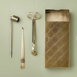 4pc Candle Tool Accessories in Brass Finish Box - Hearth & Hand™ with Magnolia